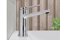 BASIN MIXER HIGH SPOUT WITH FLOW RESTRICTOR